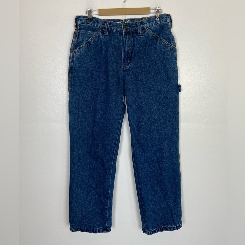 Guide Gear Men's Jeans Size 36X30‎ Carpenter Utility Flannel Lined Straight Leg